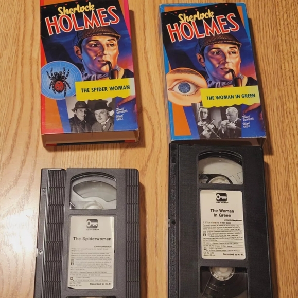 Sherlock Holmes and The Spider Woman & The Woman In Green VHS Tapes Lot Of 2 - Picture 2 of 7